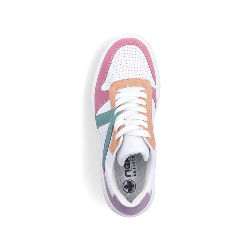 Rieker Artikelnummer M7814-90 Rieker Damen Sneaker Low eisweiss-mehrfarbig Super Rabatt