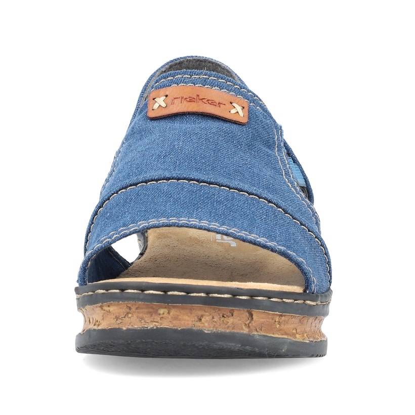 Rieker Artikelnummer 62982-12 Rieker Damen Keilsandaletten meeresblau 50% Rabatt mit kostenlosem Versand
