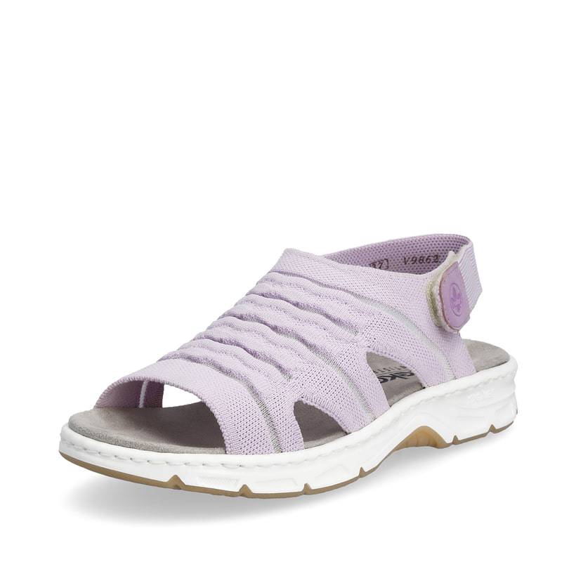 Rieker Artikelnummer V9862-30 Rieker Damen Riemchensandalen pastelllila Clearance-Verkauf