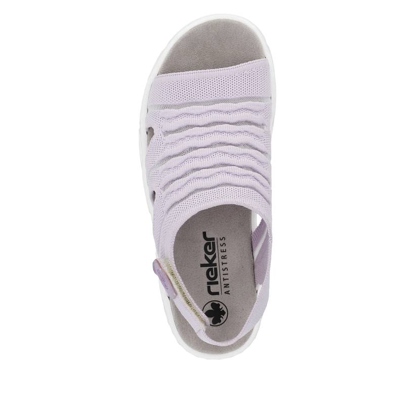 Rieker Artikelnummer V9862-30 Rieker Damen Riemchensandalen pastelllila Clearance-Verkauf