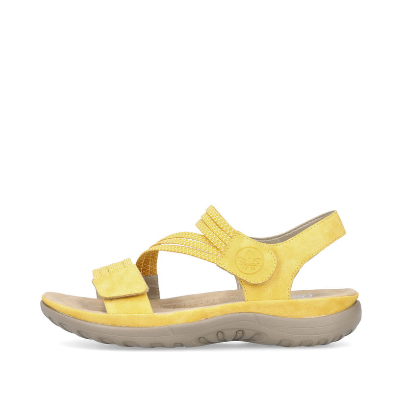 Rieker Artikelnummer 64870-68 Rieker Damen Riemchensandalen zitronengelb Begrenzt auf 3 Tage