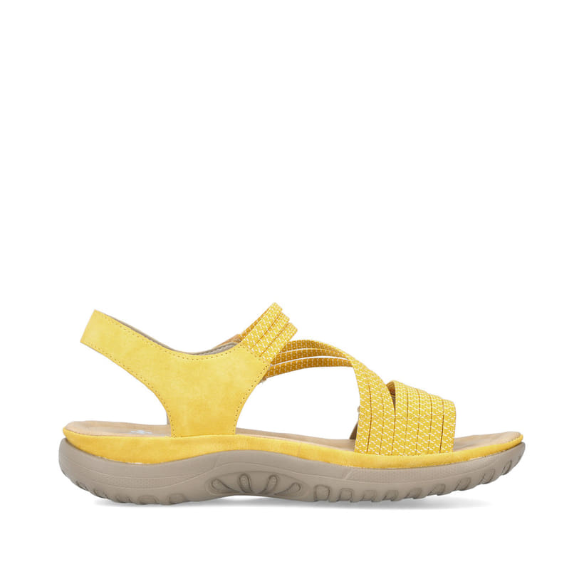 Rieker Artikelnummer 64870-68 Rieker Damen Riemchensandalen zitronengelb Begrenzt auf 3 Tage