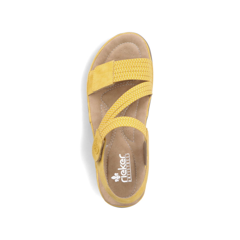 Rieker Artikelnummer 64870-68 Rieker Damen Riemchensandalen zitronengelb Begrenzt auf 3 Tage