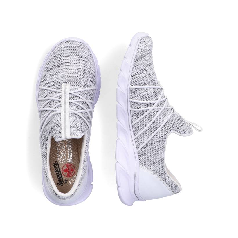 Rieker Artikelnummer 54071-80 Rieker Damen Slipper weiss-rauch Speichern exportieren
