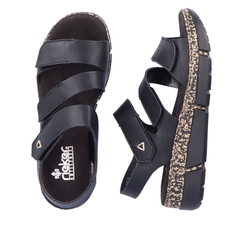Rieker Artikelnummer V2301-00 Rieker Damen Riemchensandalen asphaltschwarz Angebote