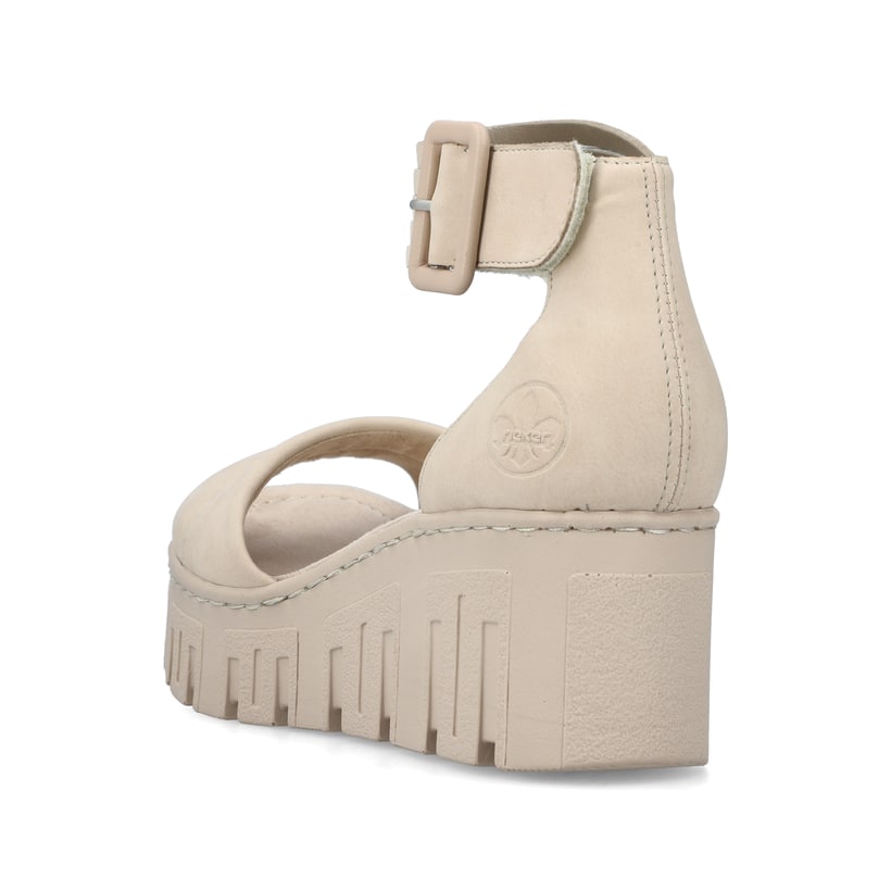 Rieker Artikelnummer 68093-60 Rieker Damen Keilsandaletten sandbeige Schlussverkauf