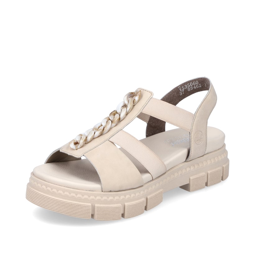 Rieker Artikelnummer V5350-60 Rieker Damen Riemchensandalen hellbeige Limitierter Zeitrabatt