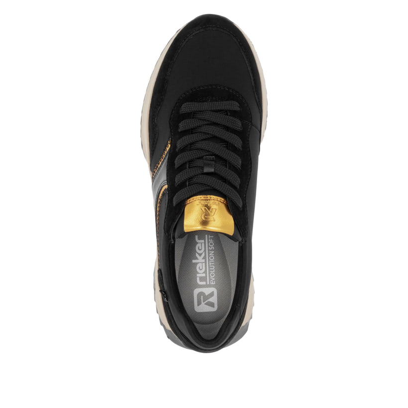 Rieker Artikelnummer W1302-00 Rieker Damen Sneaker Low asphaltschwarz Versandkostenfrei