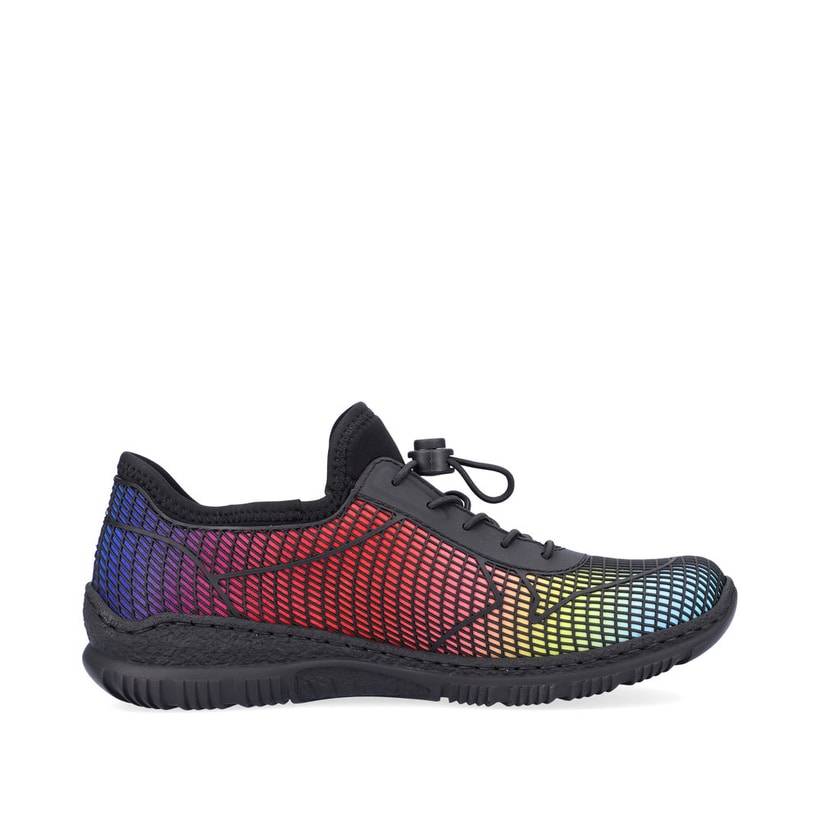 Rieker Artikelnummer N3250-90 Rieker Damen Slipper regenbogenfarben Preisnachlass