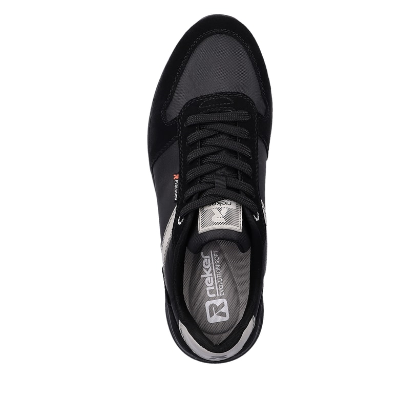Rieker Artikelnummer 07002-00 Rieker Herren Sneaker Low carbon-black silver-grey Vatertagsangebot