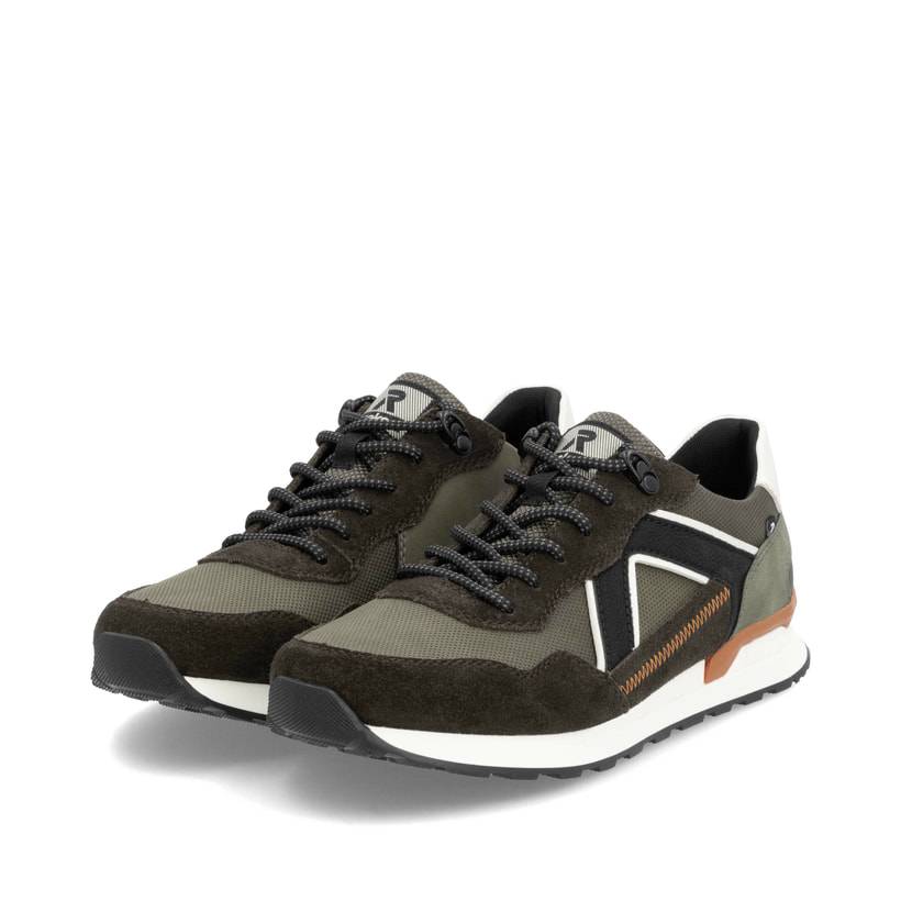 Rieker Artikelnummer U0310-54 Rieker Herren Sneaker Low grünbraun-schwarz Valentinstagsangebot