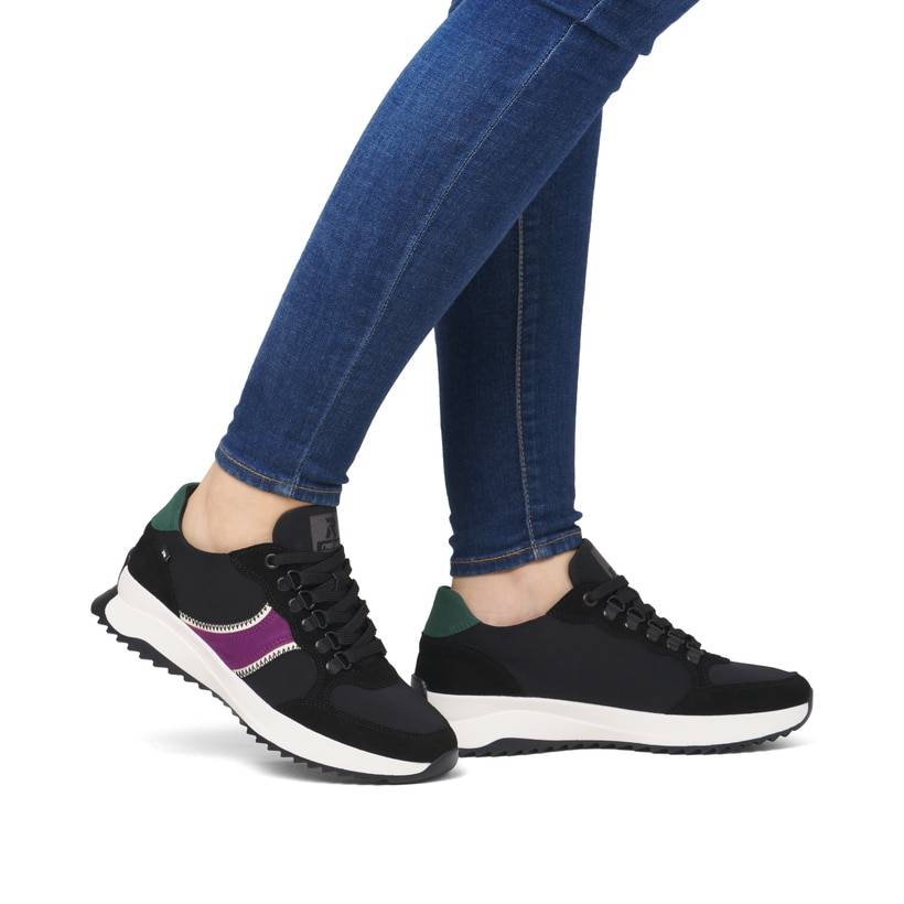 Rieker Artikelnummer W1305-00 Rieker Damen Sneaker Low asphaltschwarz Jubiläumsangebot