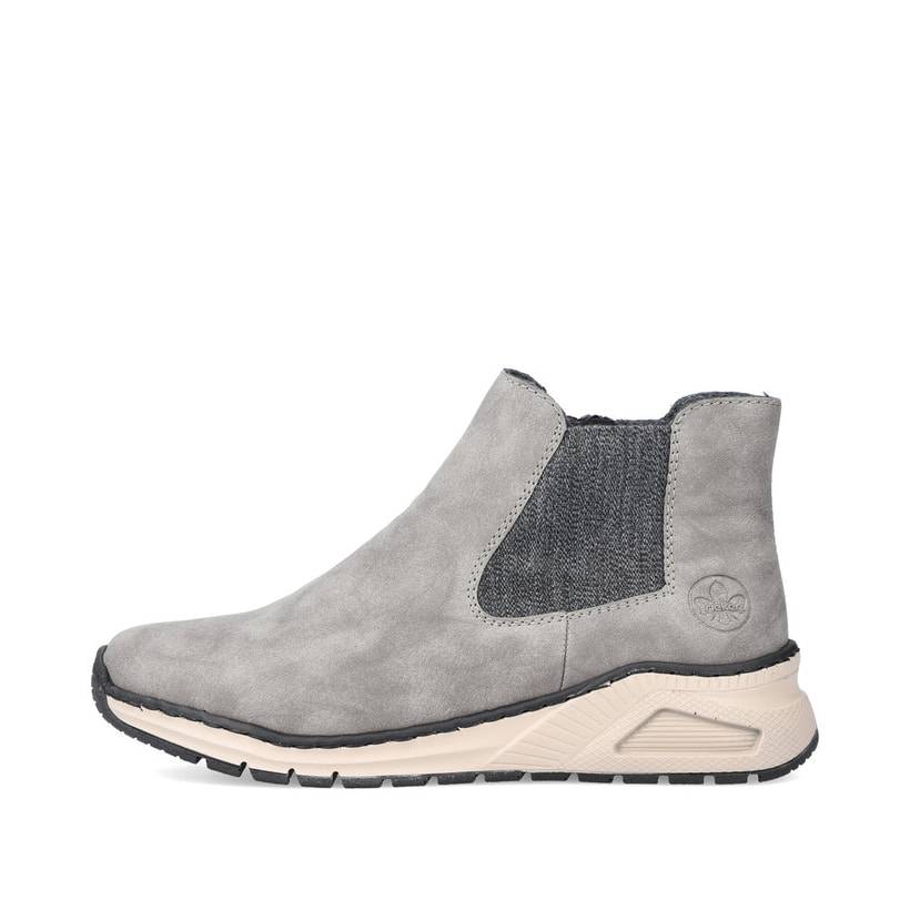 Rieker Artikelnummer M4944-40 Rieker Damen Chelsea Boots silbergrau Online Outlet