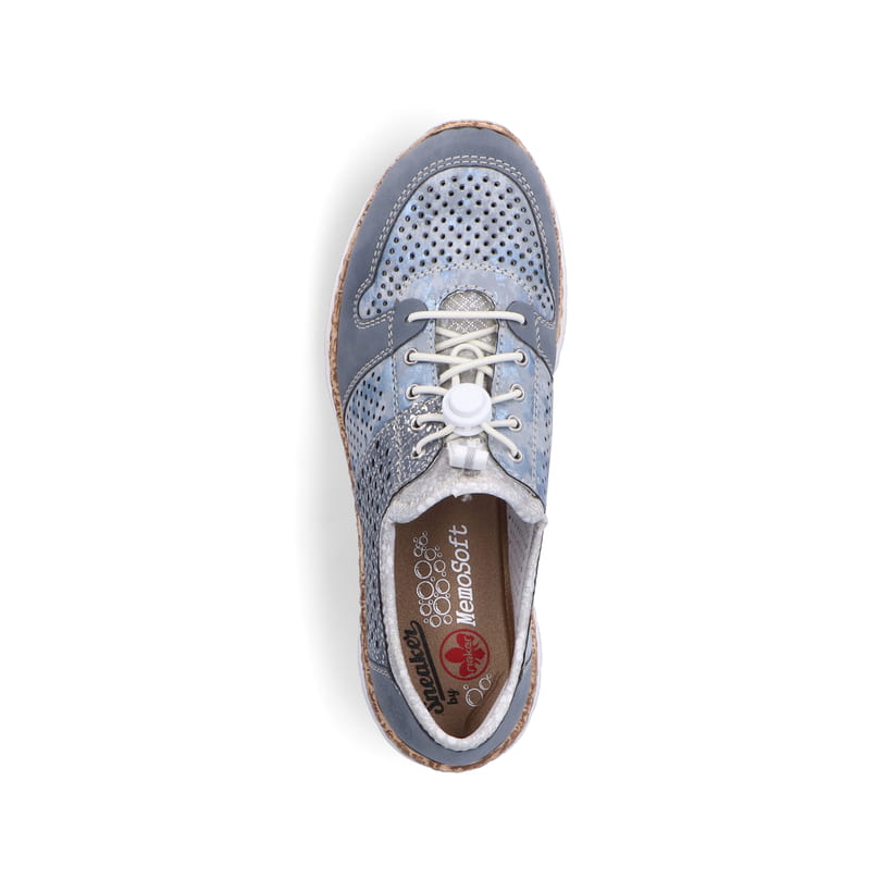 Rieker Artikelnummer N4255-12 Rieker Damen Slipper metallic-blau Neuheiten