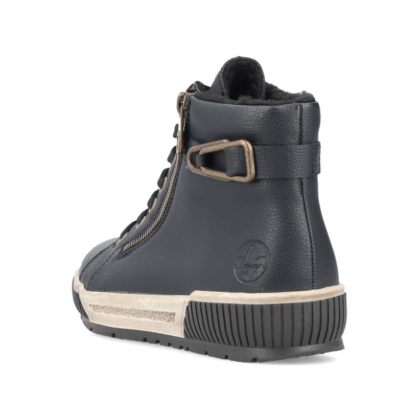 Rieker Artikelnummer N0708-00 Rieker Damen Schnürstiefel asphaltschwarz Bestseller