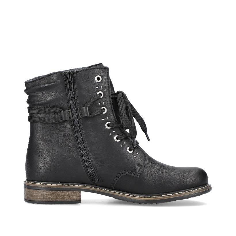 Rieker Artikelnummer 71218-00 Rieker Damen Schnürstiefel asphaltschwarz Riesige Ersparnisse