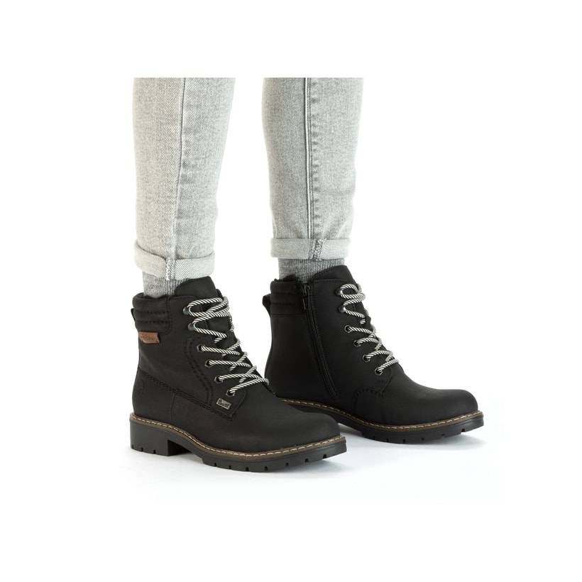 Rieker Artikelnummer Y9125-00 Rieker Damen Schnürstiefel asphaltschwarz VIP-Rabatte