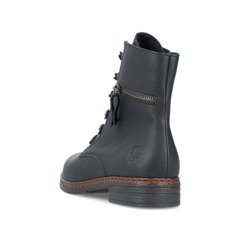 Rieker Artikelnummer 75142-01 Rieker Damen Schnürstiefel carbonschwarz Letzter Tag