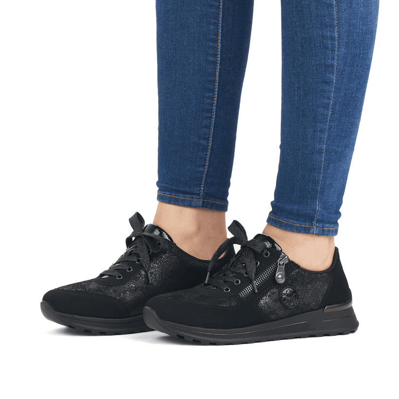 Rieker Artikelnummer N1411-90 Rieker Damen Sneaker Low nachtschwarz Nur für heute