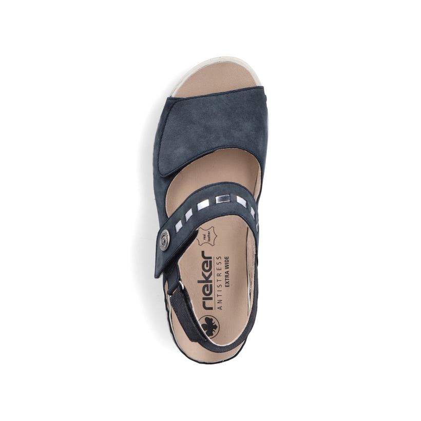 Rieker Artikelnummer V7473-14 Rieker Damen Riemchensandalen stahlblau Vierteljährliche Förderung
