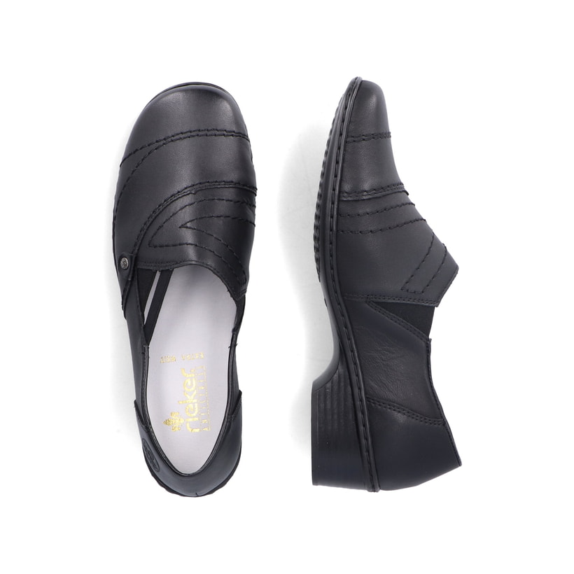 Rieker Artikelnummer 48260-01 Rieker Damen Slipper nachtschwarz Nur noch ein Tag übrig