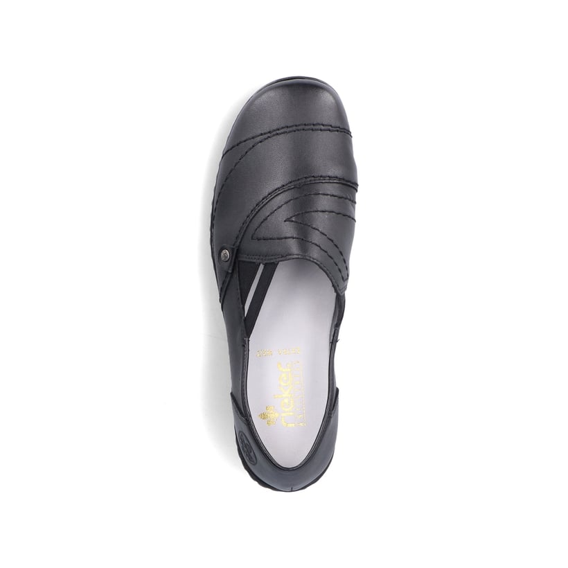 Rieker Artikelnummer 48260-01 Rieker Damen Slipper nachtschwarz Nur noch ein Tag übrig