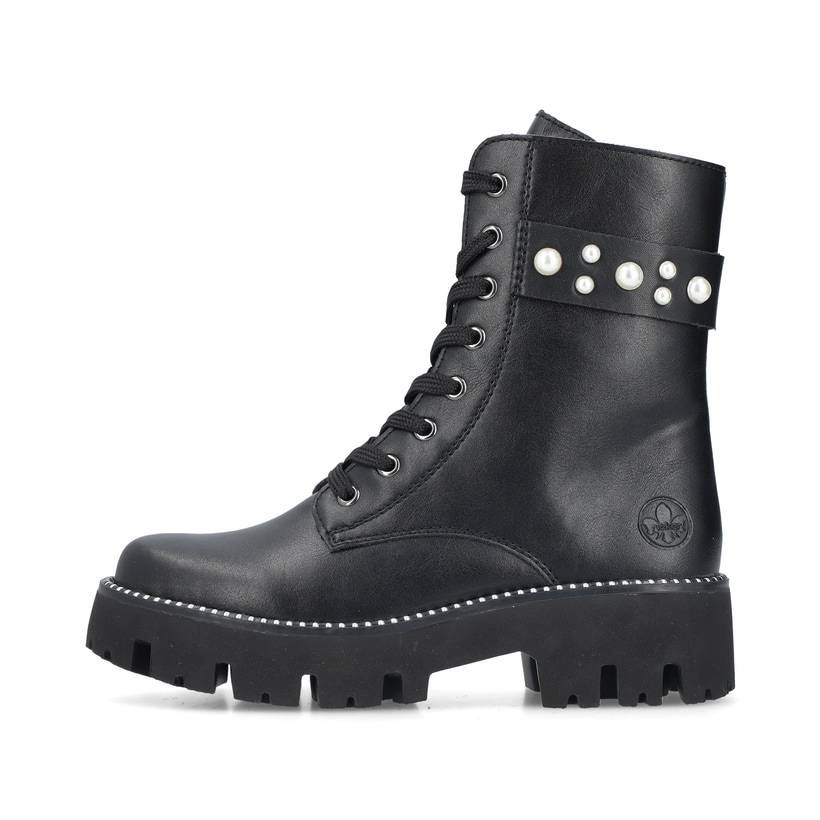 Rieker Artikelnummer Y3354-00 Rieker Damen Schnürstiefel mattschwarz 50% Rabatt mit kostenlosem Versand
