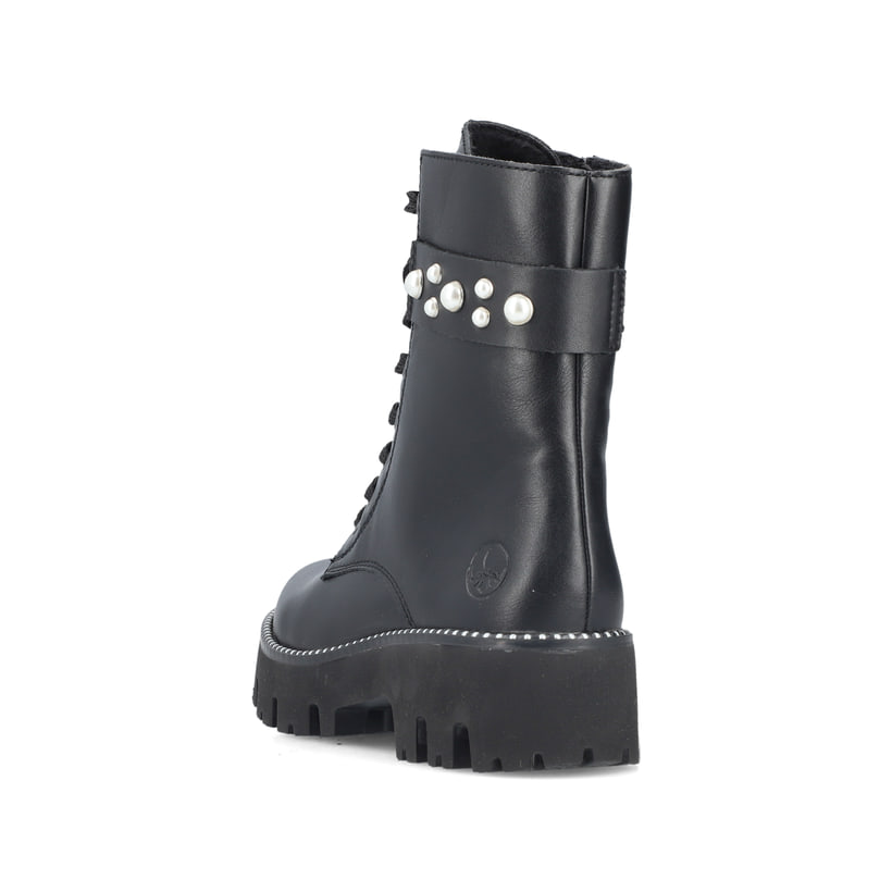 Rieker Artikelnummer Y3354-00 Rieker Damen Schnürstiefel mattschwarz 50% Rabatt mit kostenlosem Versand