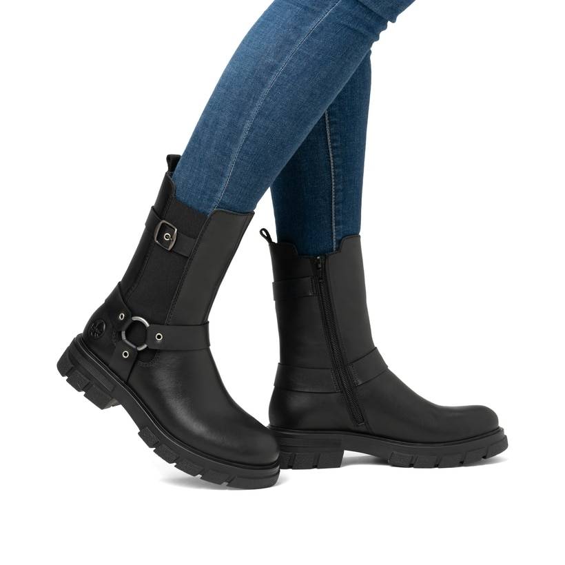 Rieker Artikelnummer Z9177-00 Rieker Damen Chelsea Boots mitternachtsschwarz Fabrikladen