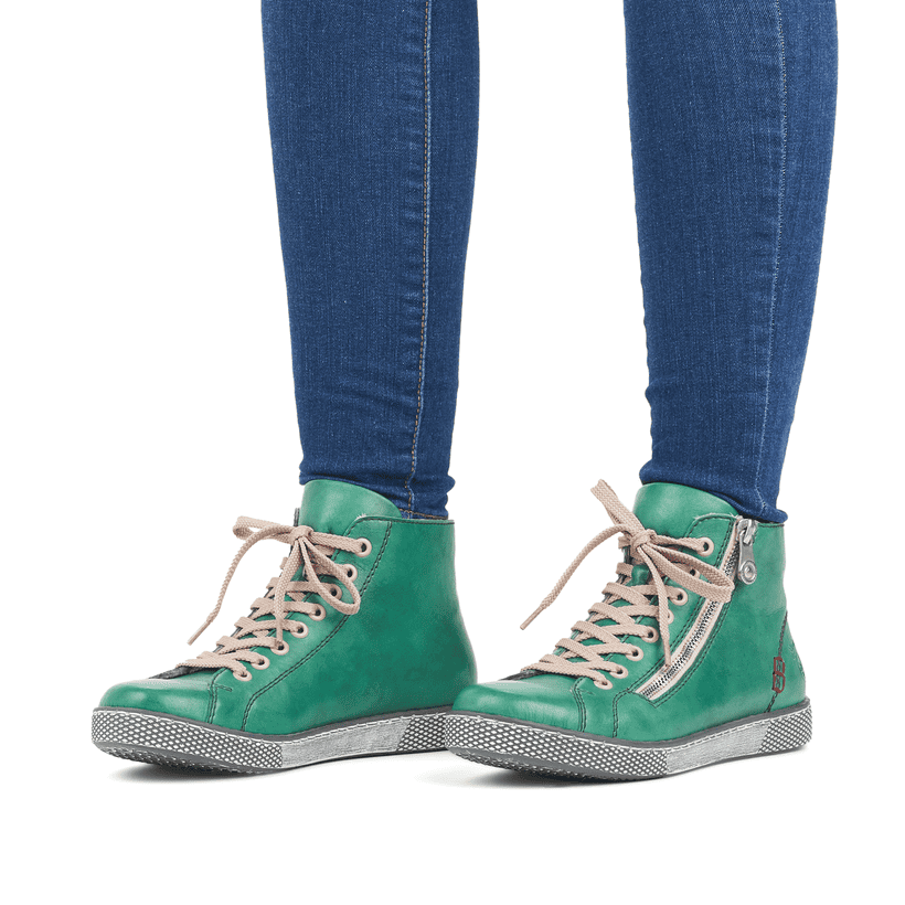 Rieker Artikelnummer Z1221-53 Rieker Damen Schnürschuhe smaragdgrün Begrenzt auf 3 Tage