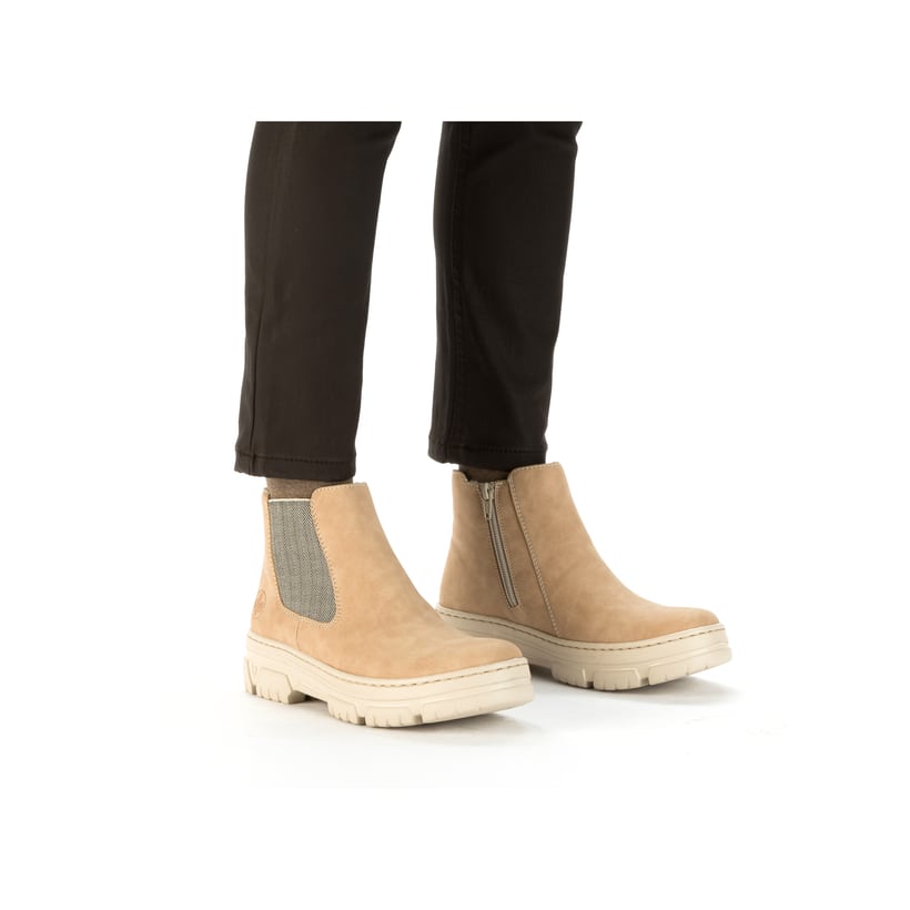 Rieker Artikelnummer Z7465-60 Rieker Damen Chelsea Boots sandbeige Rabatte dieses Monats