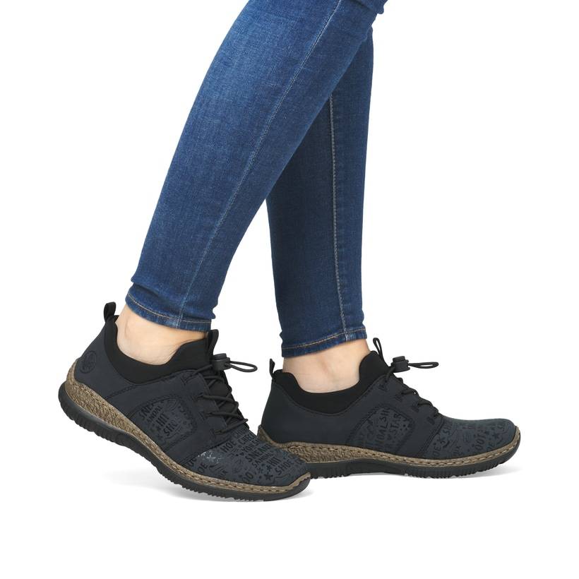 Rieker Artikelnummer N3295-14 Rieker Damen Slipper schwarzblau Hotsell