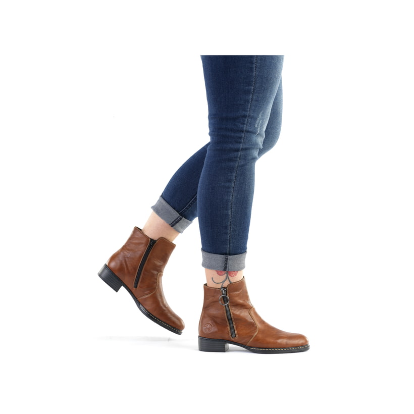 Rieker Artikelnummer 73450-22 Rieker Damen Stiefeletten karamellbraun im Angebot