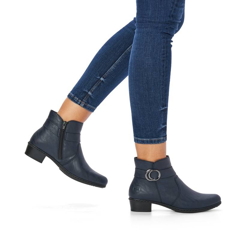 Rieker Artikelnummer Y0775-14 Rieker Damen Stiefeletten schieferblau Schlussverkauf