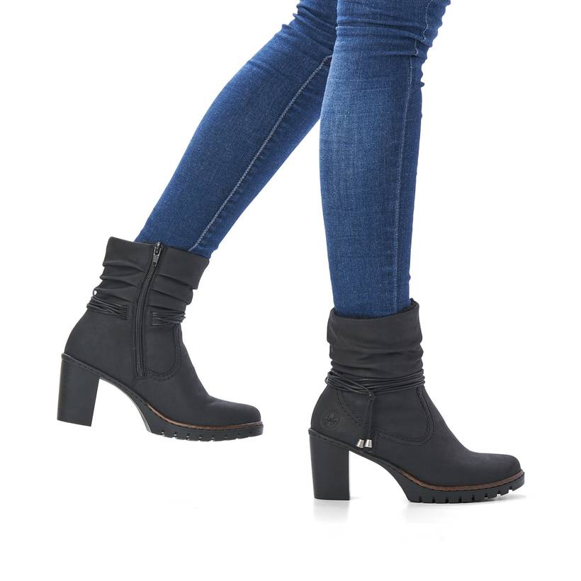 Rieker Artikelnummer Y2591-01 Rieker Damen Stiefeletten tiefschwarz Günstiger Verkauf