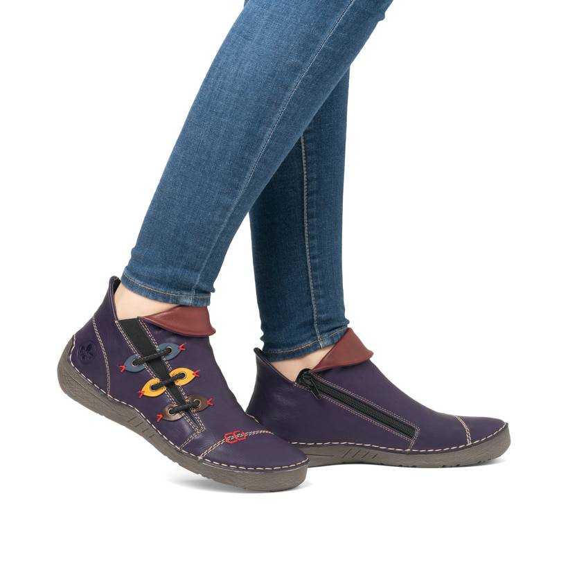Rieker Artikelnummer 72581-30 Rieker Damen Kurzstiefel purpur Kostenloser Versand