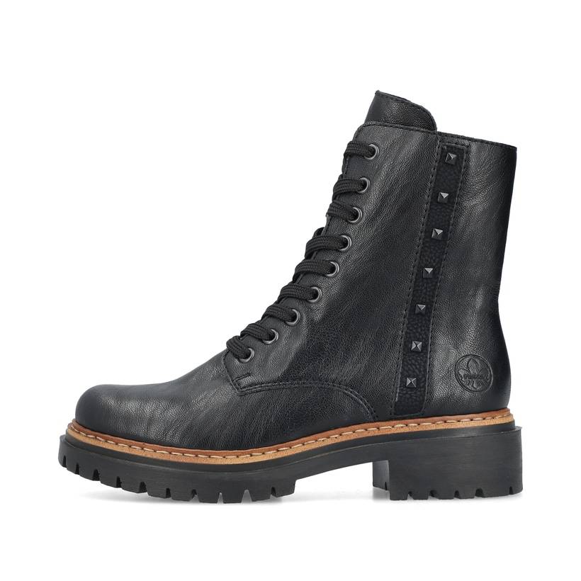 Rieker Artikelnummer 72647-00 Rieker Damen Biker Boots asphaltschwarz Fabrik Onlineshop