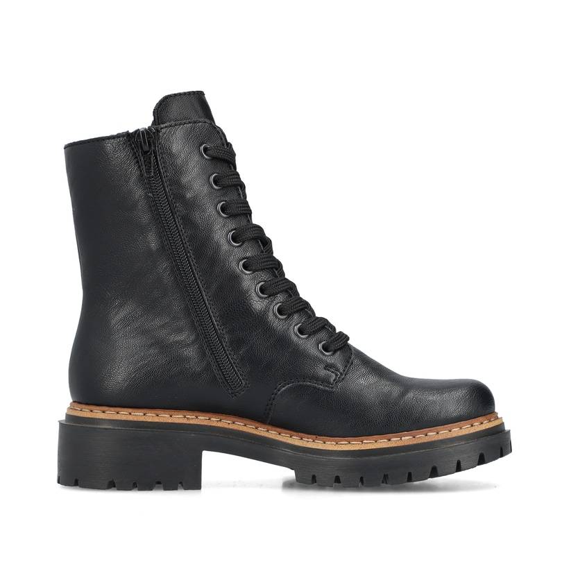 Rieker Artikelnummer 72647-00 Rieker Damen Biker Boots asphaltschwarz Fabrik Onlineshop