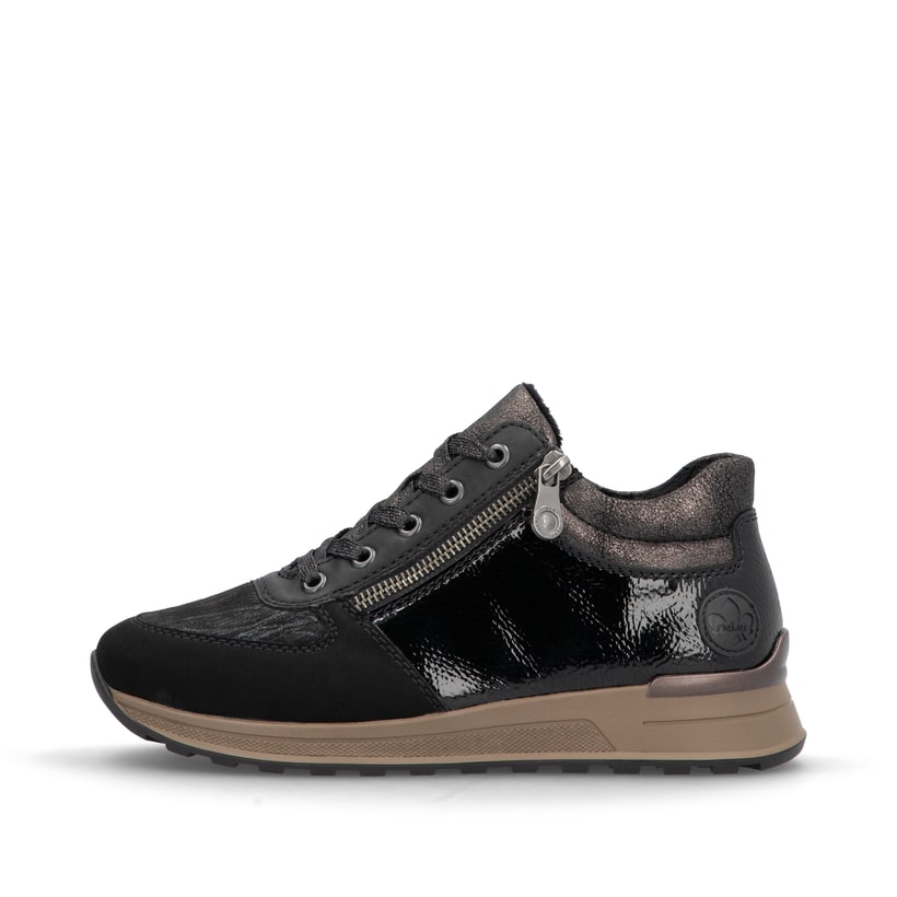 Rieker Artikelnummer N1407-00 Rieker Damen Schnürschuhe asphaltschwarz Großer Ausverkauf