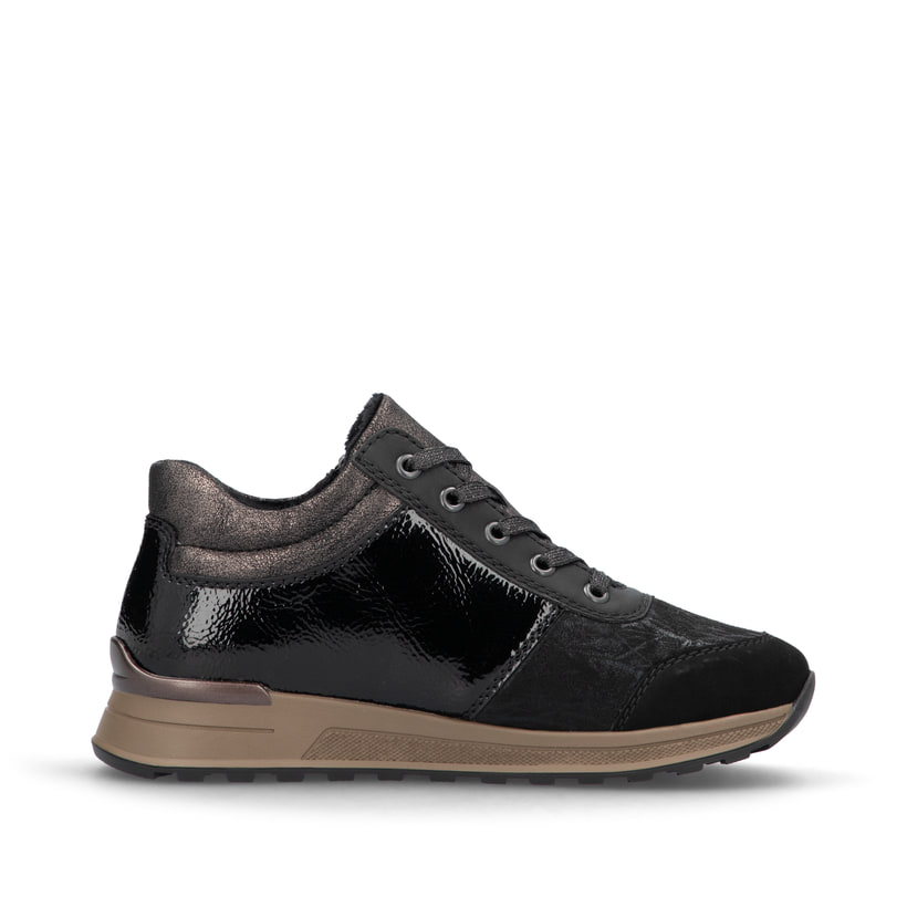 Rieker Artikelnummer N1407-00 Rieker Damen Schnürschuhe asphaltschwarz Großer Ausverkauf