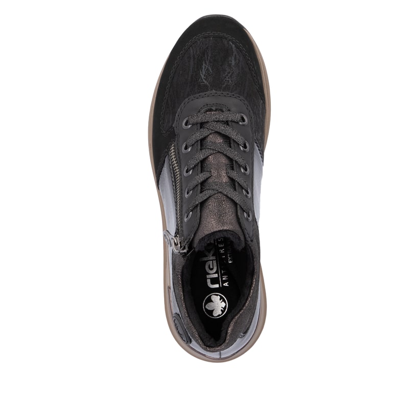 Rieker Artikelnummer N1407-00 Rieker Damen Schnürschuhe asphaltschwarz Großer Ausverkauf