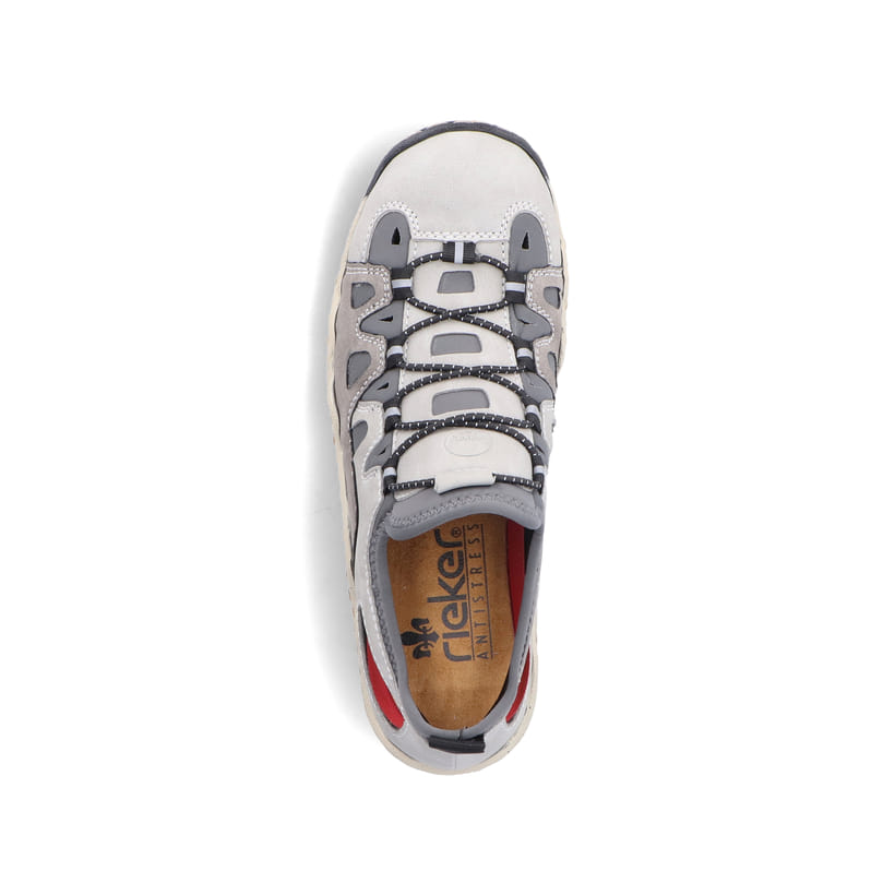 Rieker Artikelnummer L0539-40 Rieker Damen Slipper hellgrau Online Shopping