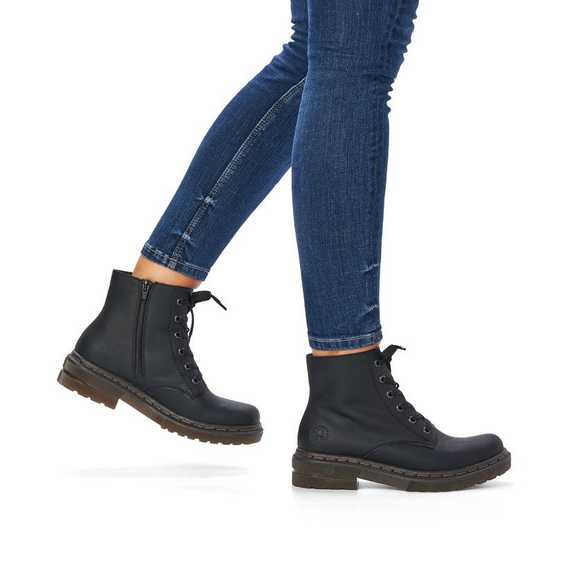 Rieker Artikelnummer 78240-00 Rieker Damen Schnürstiefel carbonschwarz Exklusivangebot