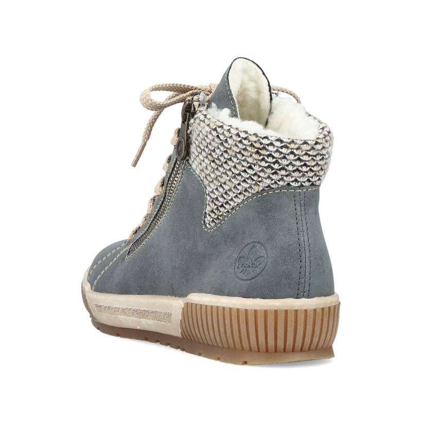 Rieker Artikelnummer N0709-14 Rieker Damen Schnürschuhe blaugrau Weihnachtsangebot