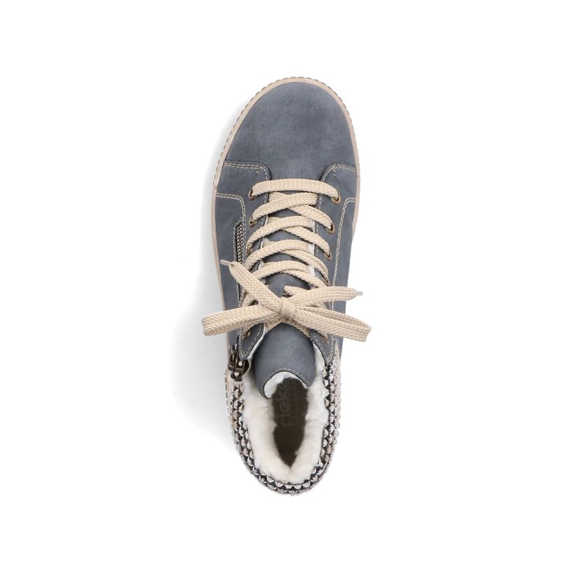 Rieker Artikelnummer N0709-14 Rieker Damen Schnürschuhe blaugrau Weihnachtsangebot