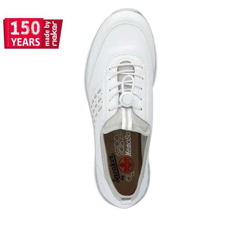 Rieker Artikelnummer L3259-80 Rieker Damen Slipper schwanenweiss Valentinstagsangebot