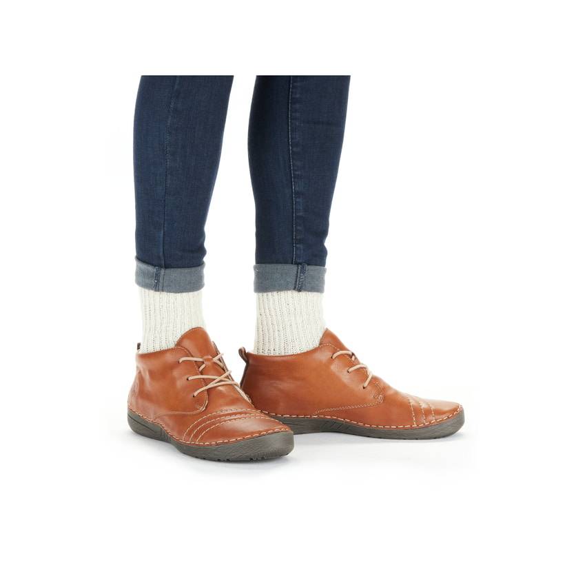 Rieker Artikelnummer 52532-24 Rieker Damen Schnürschuhe karamellbraun Lagerräumung