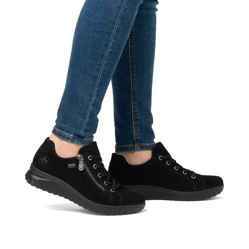 Rieker Artikelnummer 59000-00 Rieker Damen Schnürschuhe nachtschwarz Heißer Verkauf