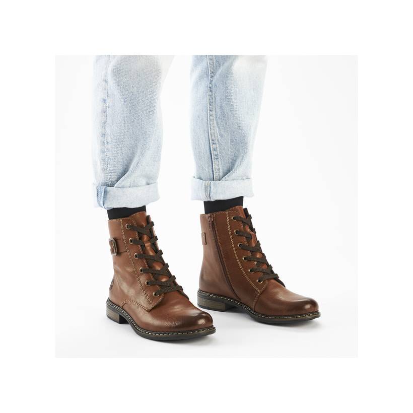 Rieker Artikelnummer 71202-24 Rieker Damen Schnürstiefel kastanienbraun Kostenlose Rückgabe