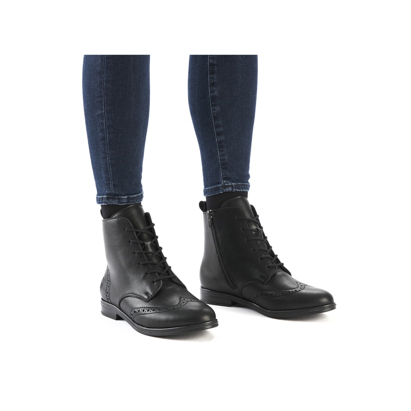 Rieker Artikelnummer 46231-00 Rieker Damen Schnürstiefel mattschwarz Begrenzte Freigabe